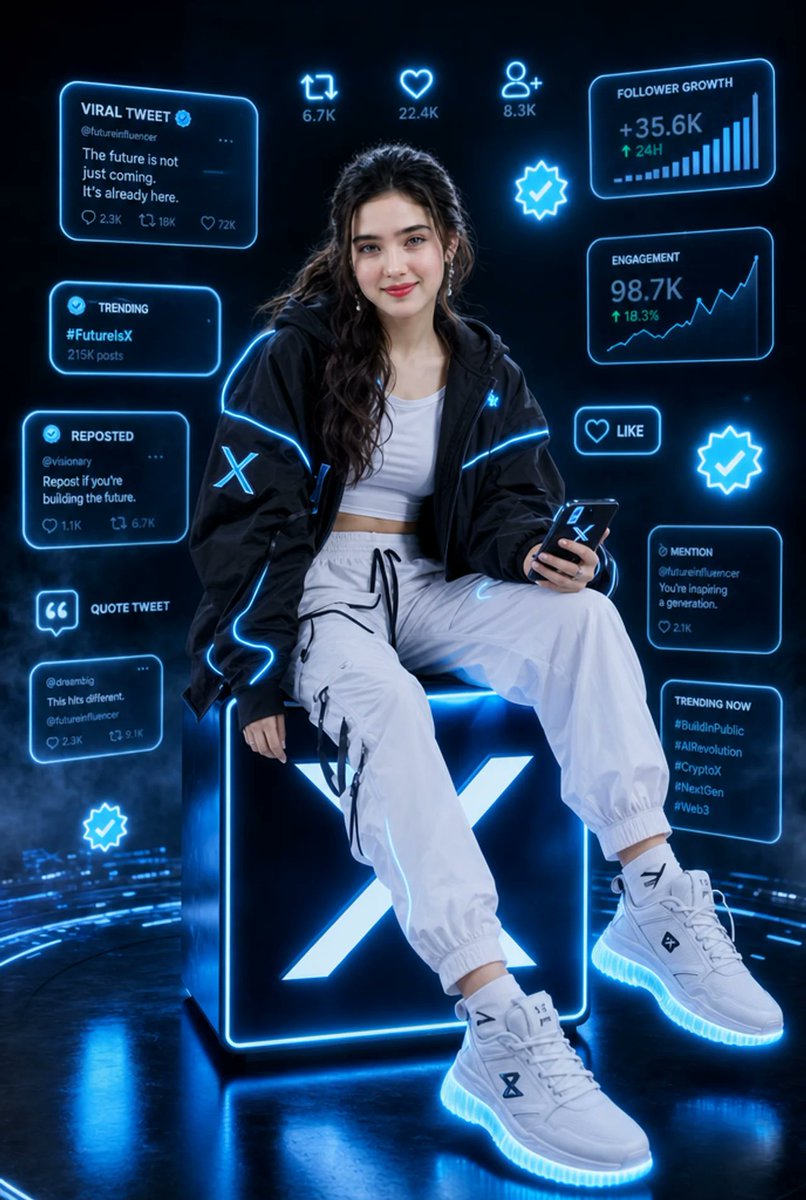 Futuristic X Influencer Portrait