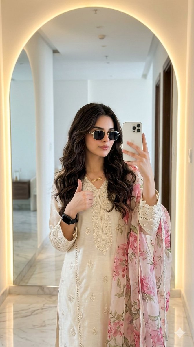 Sample output image for Traditional Pakistani Mirror Selfie