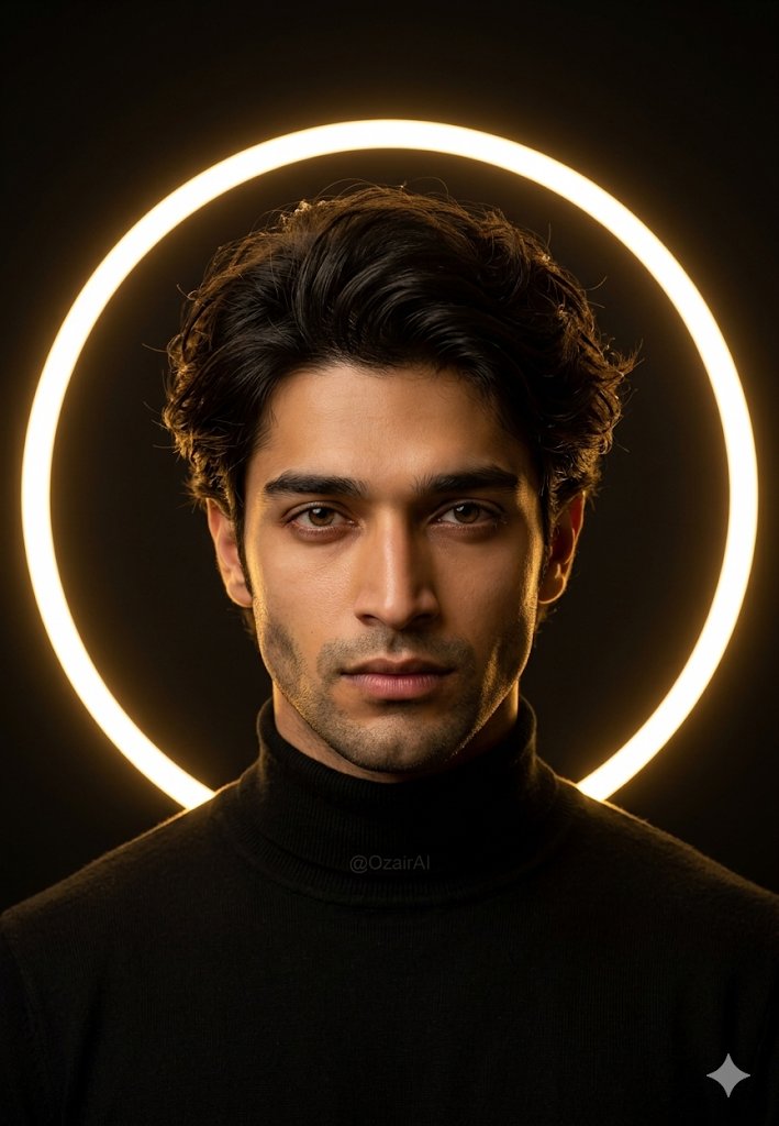 Sample output image for Sacred Geometry Halo Portrait