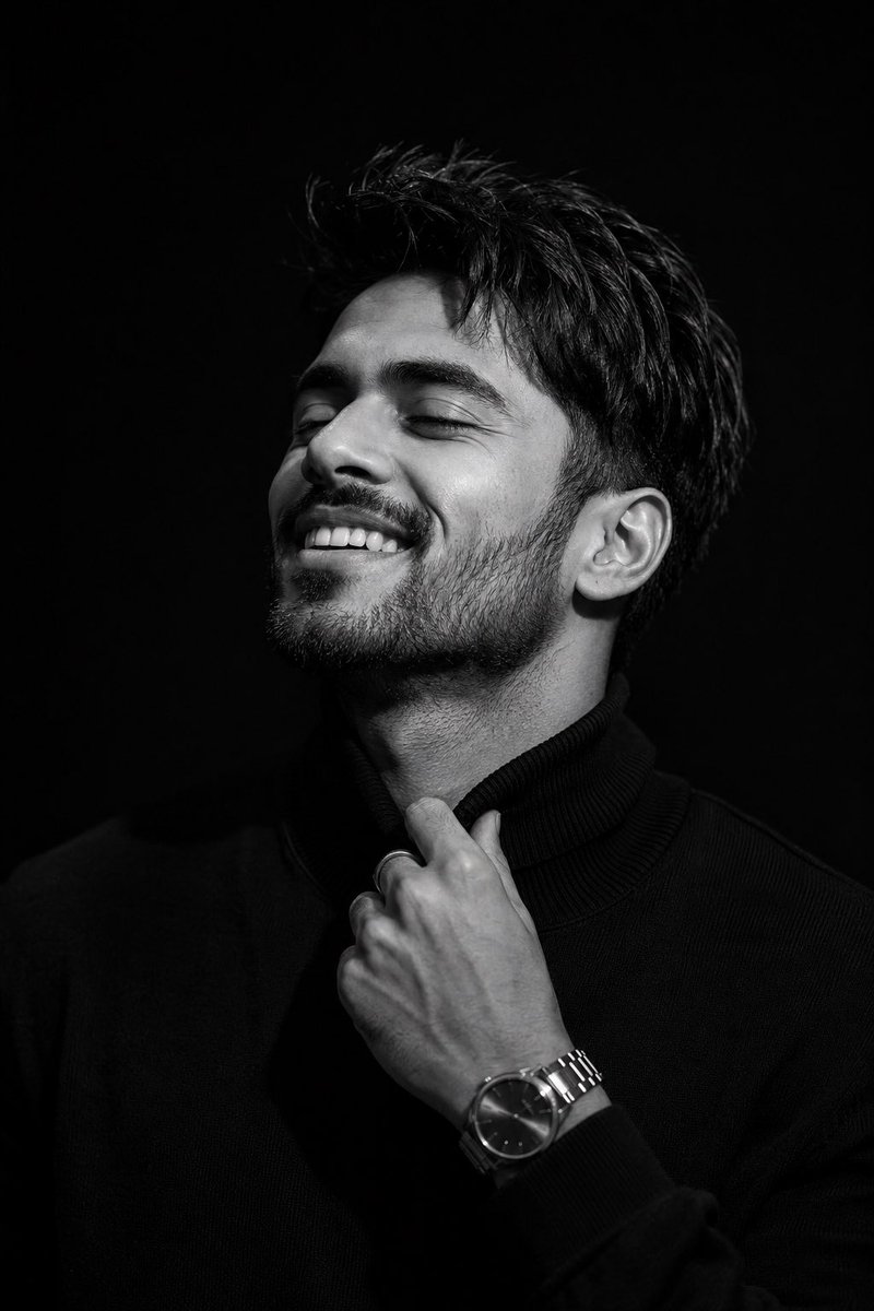 Sample output image for Monochrome Editorial Cinematic Portrait