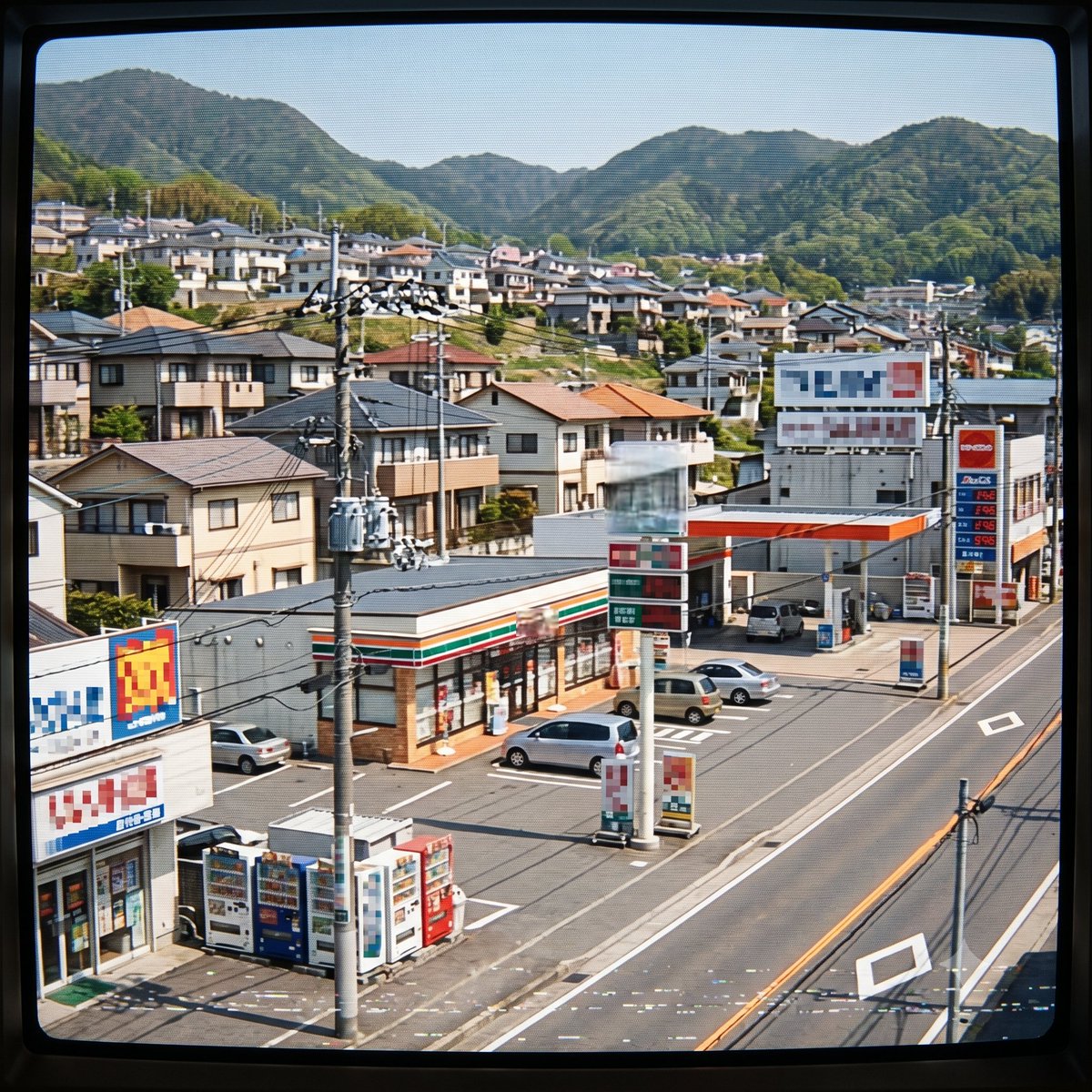Sample output image for 2000s Nostalgic Japanese Suburb