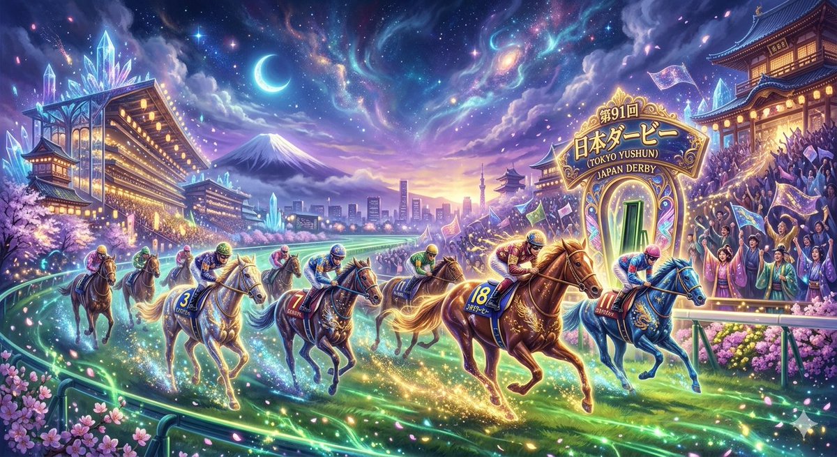 Sample output image for Fantasy Style Horse Racing Art