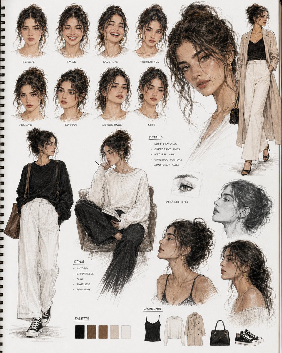Comic / Storyboard - Cinematic Sketchbook Character Board - Image 1