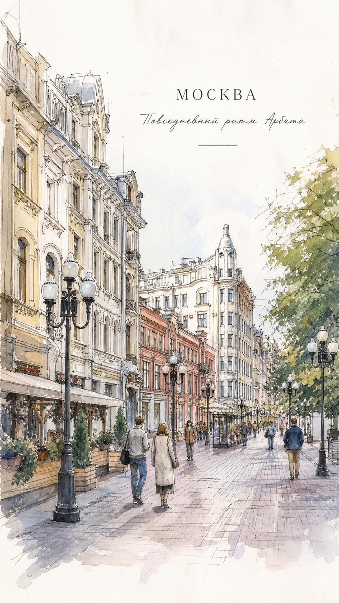 European City Watercolor Sketch Poster example 2