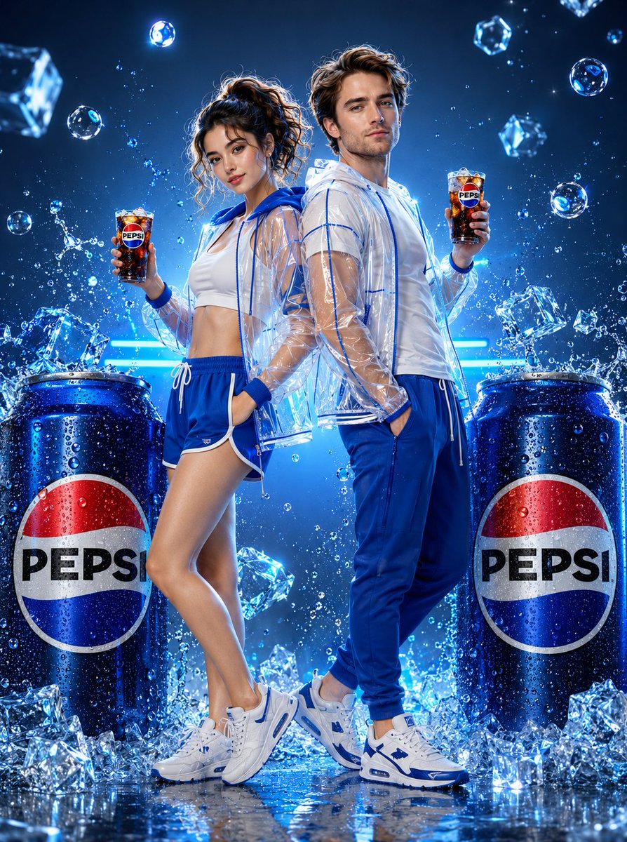 Product Marketing - Futuristic PVC Fashion Duo Advertisement - Image 1