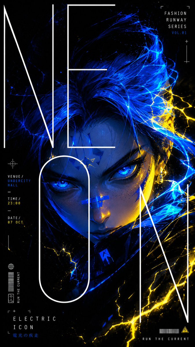 Game Asset - Cyberpunk Runway Fashion Poster - Image 3