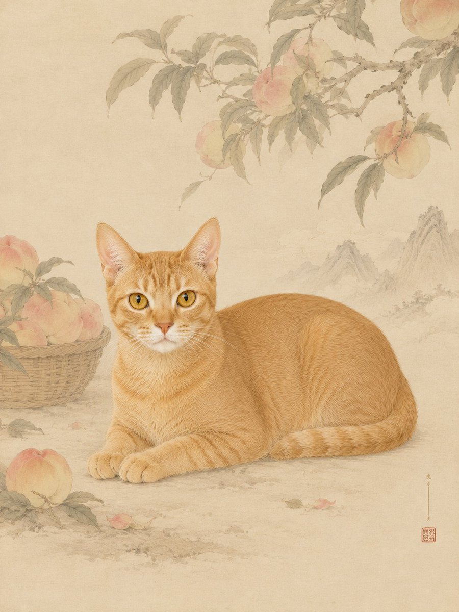 Social Media Post - Oriental Gongbi Style Pet Portrait - Image 2