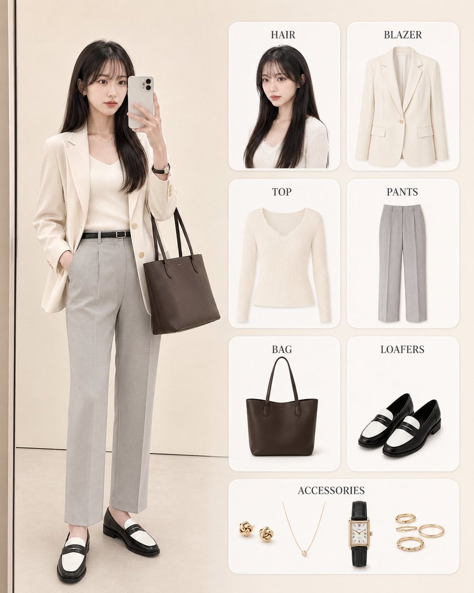 Infographic / Edu Visual - Korean Style Fashion Outfit Infographic - Image 4