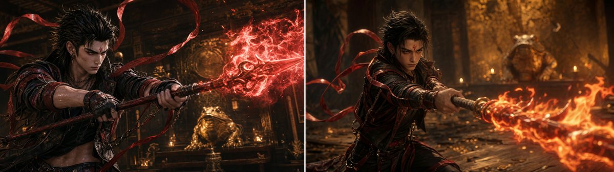 Comic / Storyboard - Nezha Fire Spear Split Comparison - Image 1
