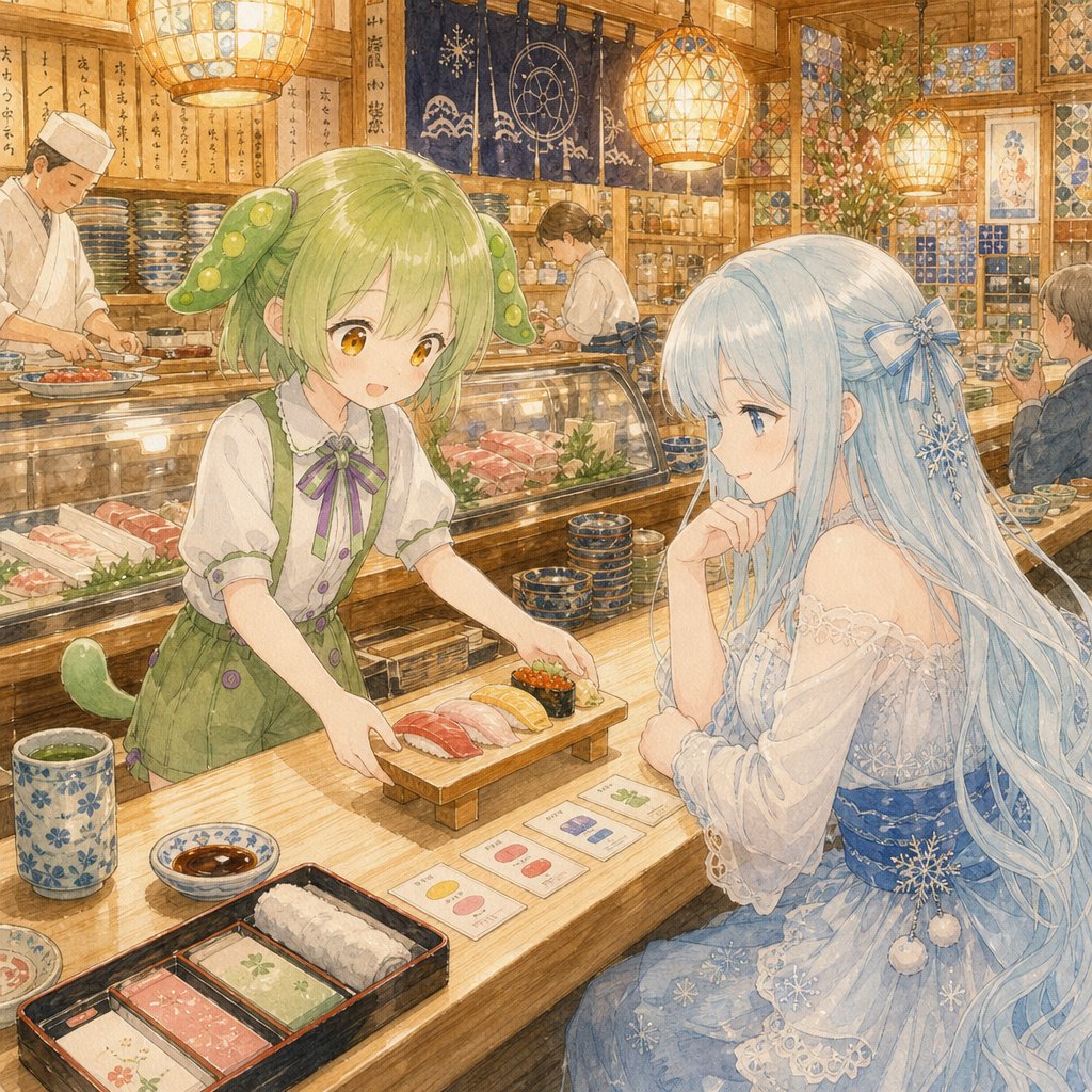 Comic / Storyboard - Anime Sushi Bar Transformation - Image 1