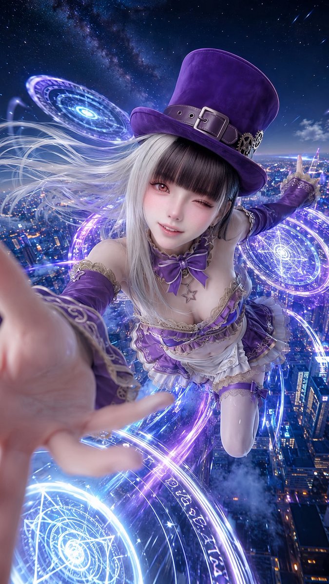 Profile / Avatar - Magical Steampunk Idol Above Neon City - Image 1