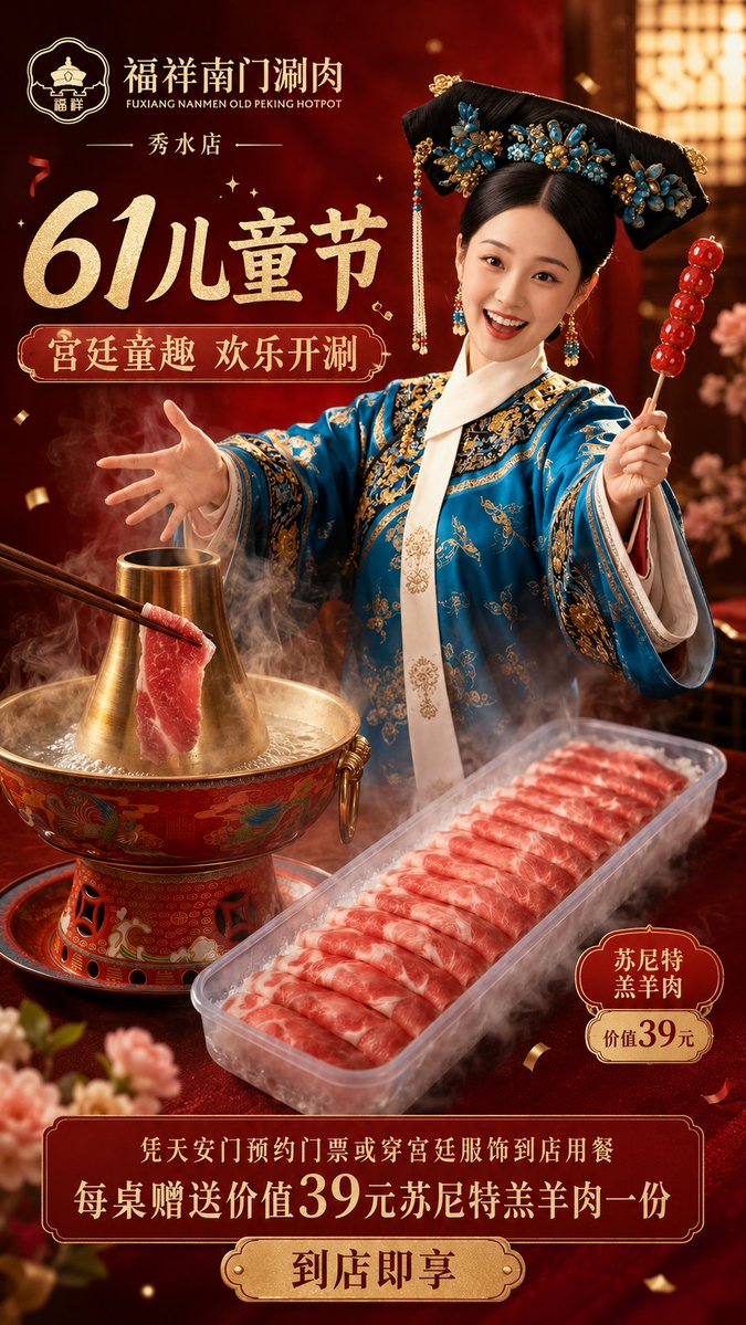 Product Marketing - Chinese Hotpot Children’s Day Poster - Image 1