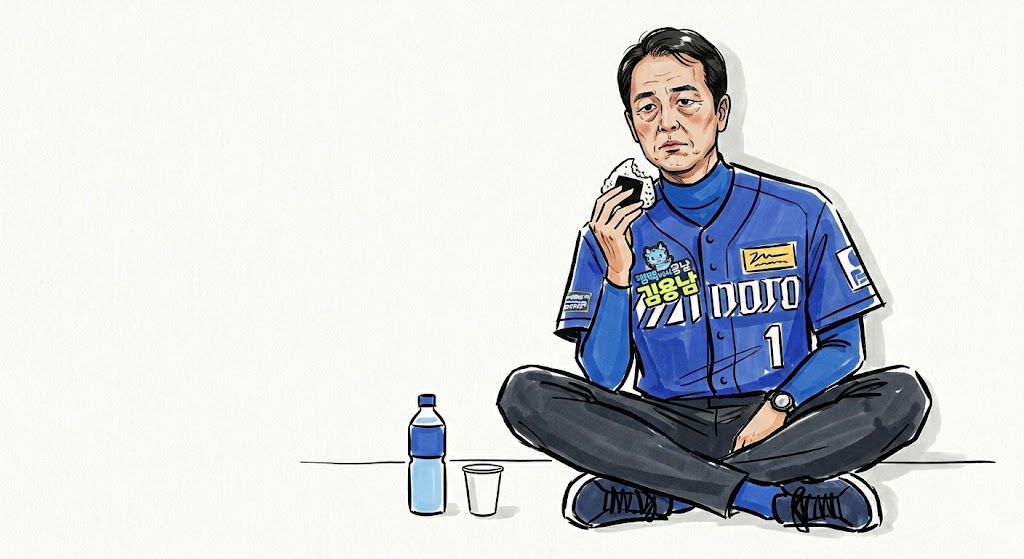 Comic / Storyboard - Anonymized Baseball Player Eating Alone - Image 1
