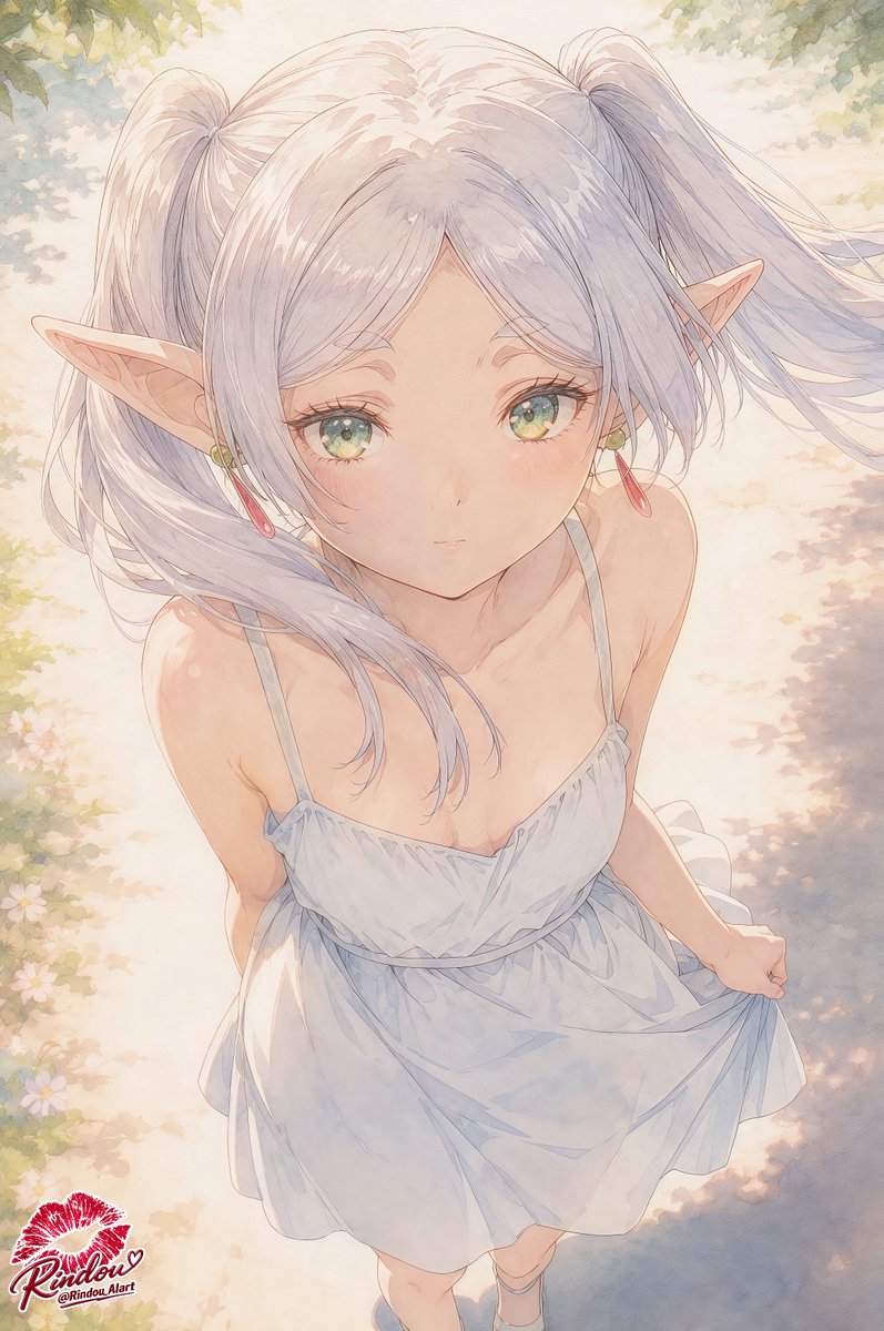 Profile / Avatar - Censored Elf Girl Garden Illustration - Image 1