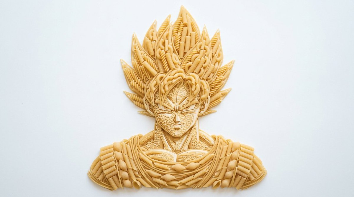 Sample output image for Pasta Art Bust Portrait