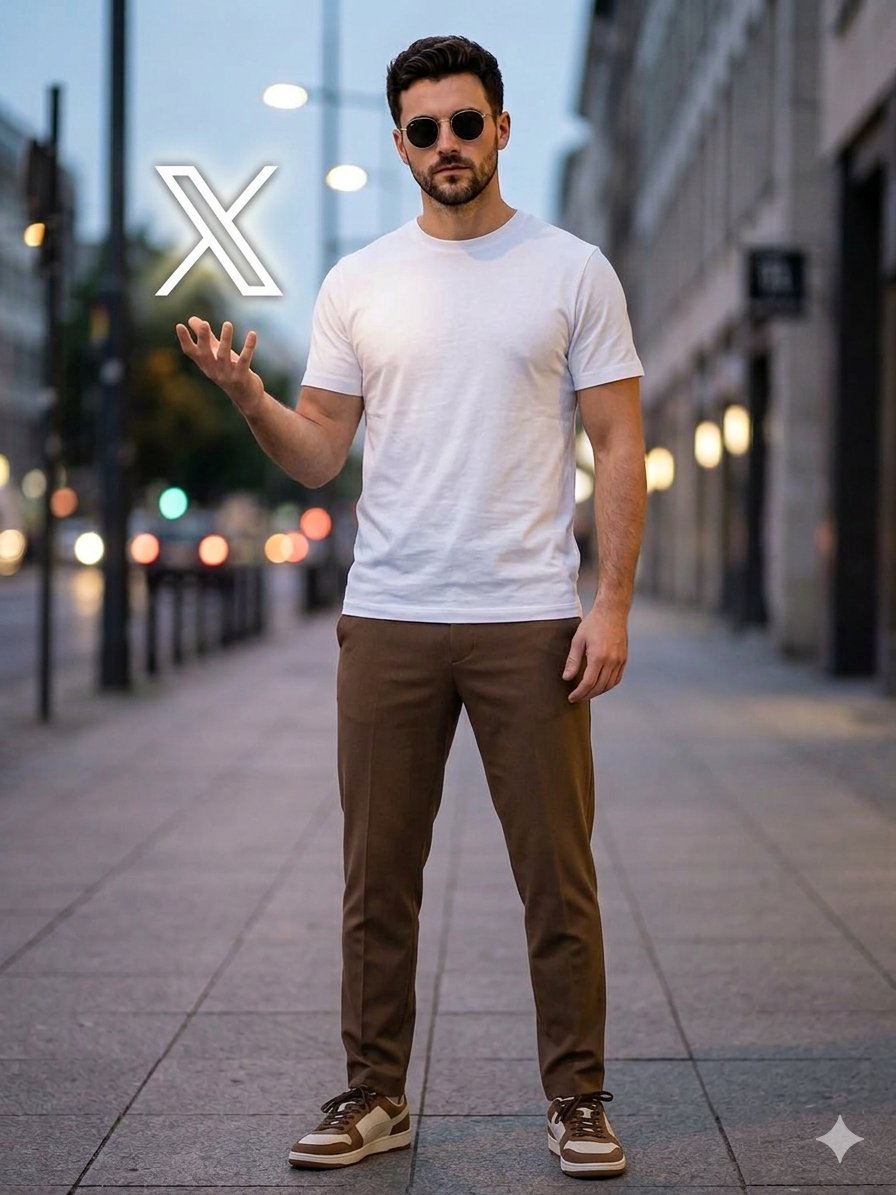 Sample output image for Urban Dusk Floating Logo Portrait