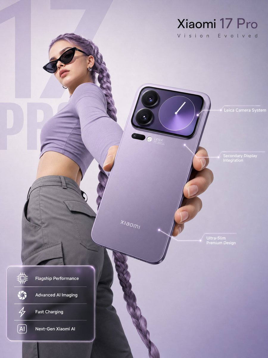 E-commerce Main Image - Premium Lavender Smartphone Advertisement - Image 1