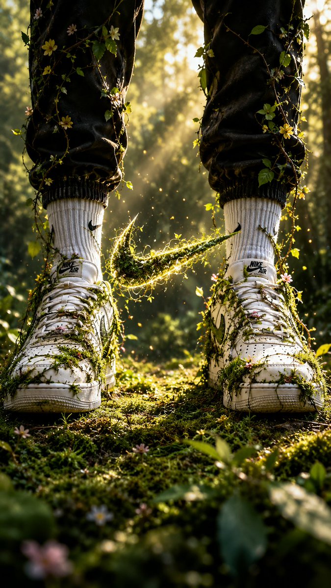 Hyper-Realistic Fire Sneaker Advertisement example 3