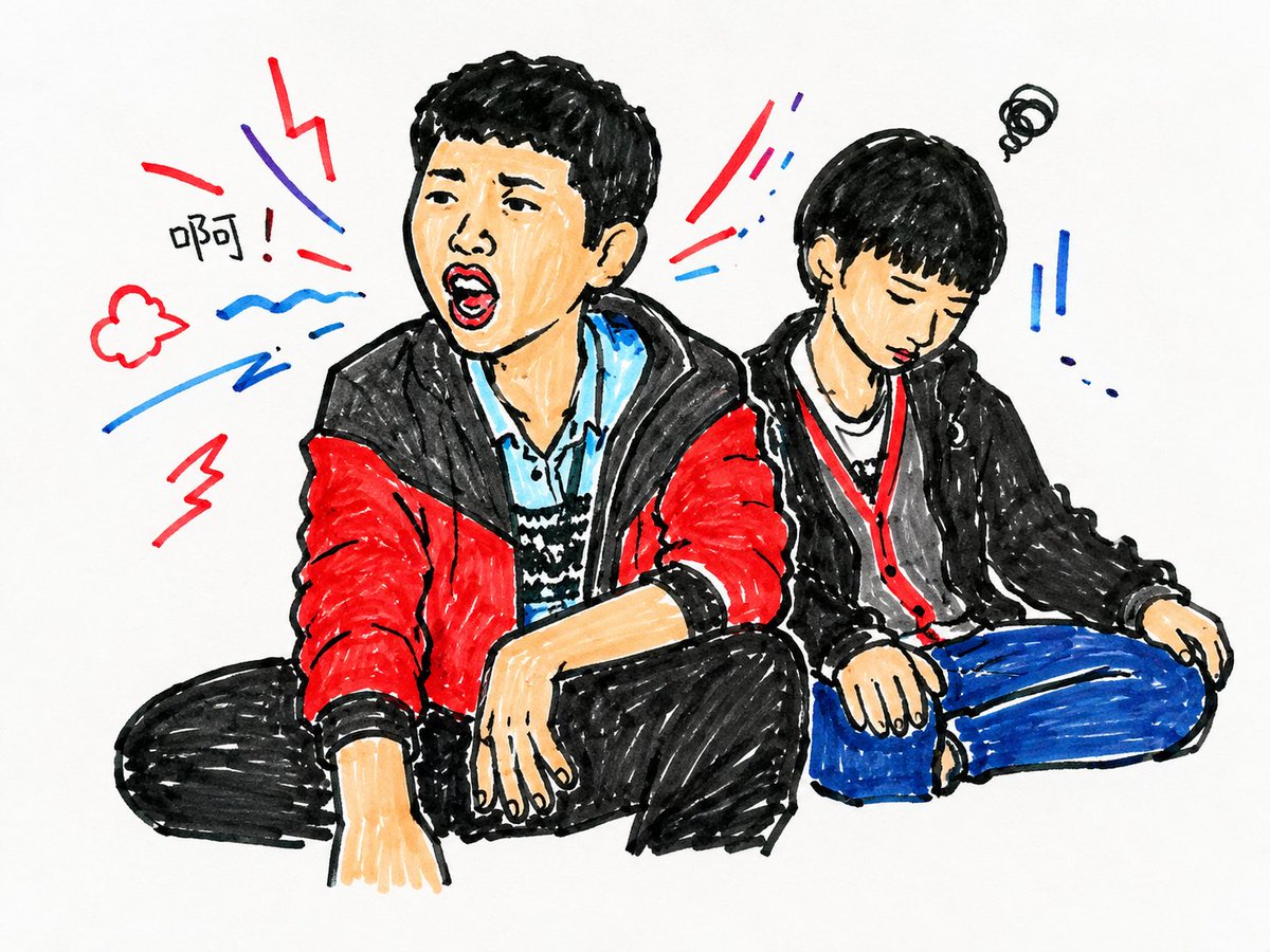 Children's Marker Drawing Style Transfer example 2