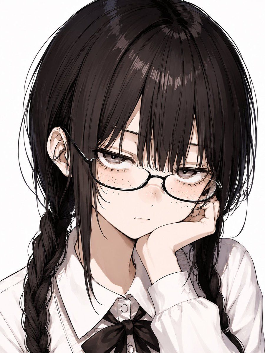 Retrato de colegiala anime censurada