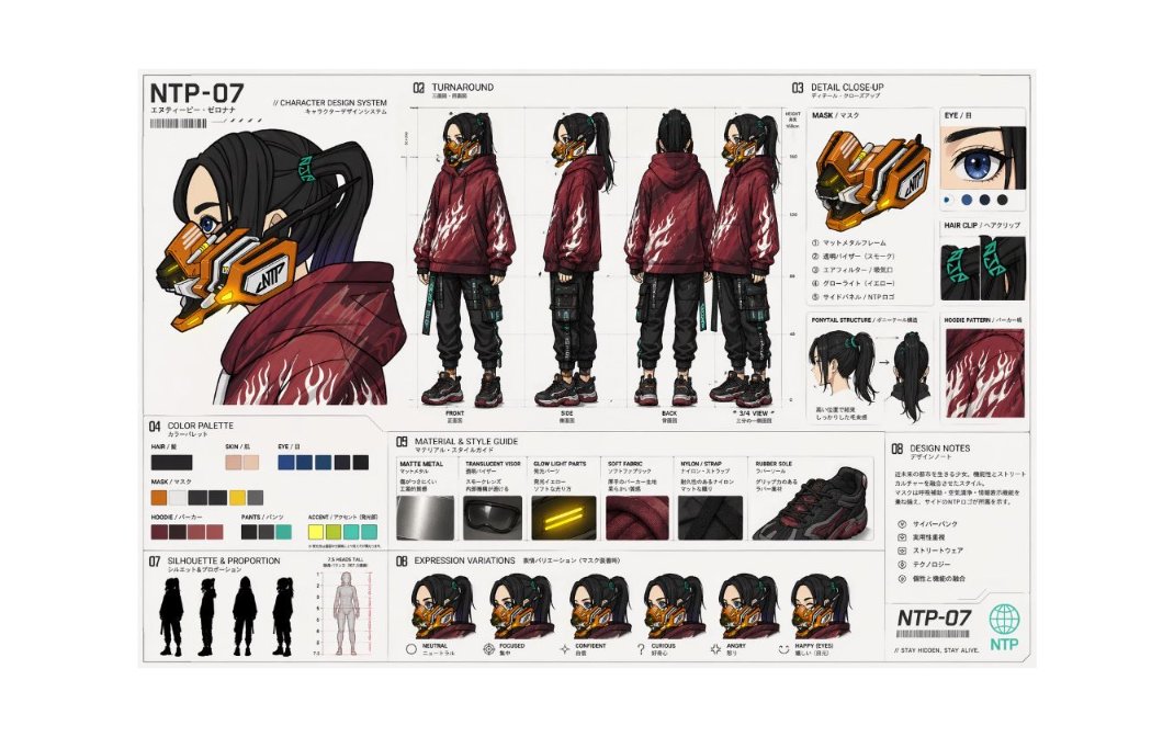 Notebook Slides With Reference Character reference image 1