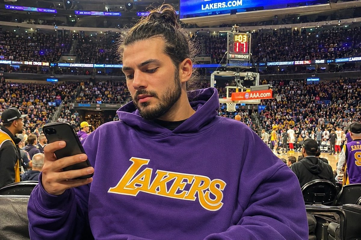 Courtside Lakers Fan Photo