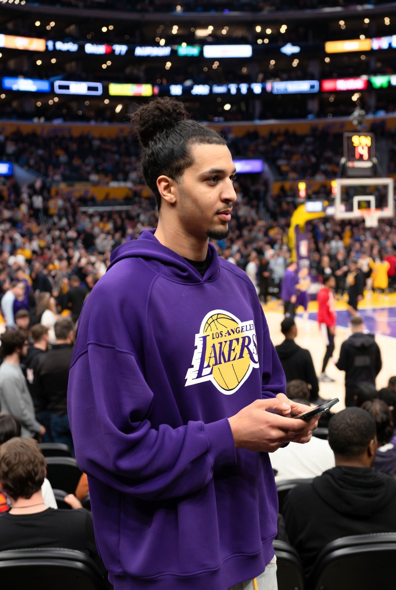 Courtside Lakers Fan Photo example 2