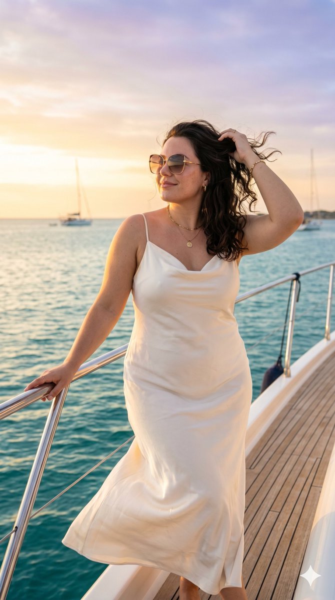 Sample output image for Luxury Yacht Fashion Portrait