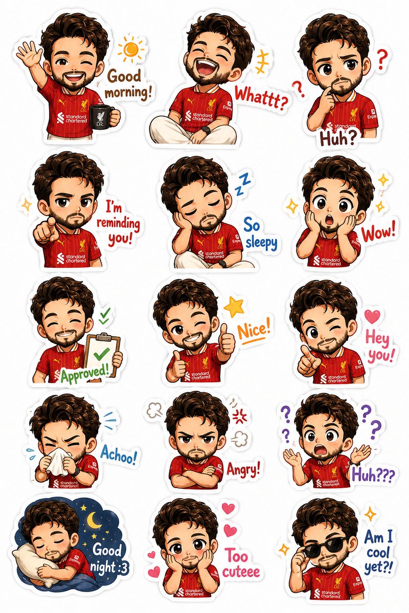 Individuelles Chibi-Sticker-Paket