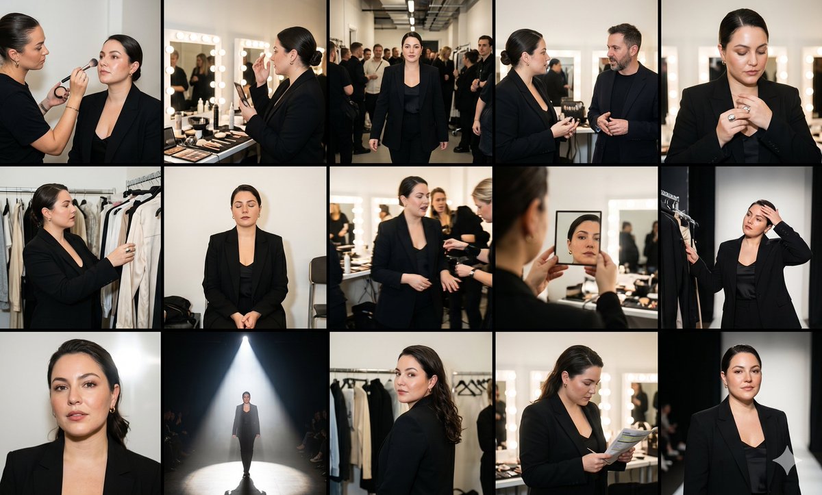 Comic / Storyboard - Fashion Week Backstage Contact Sheet - Image 1