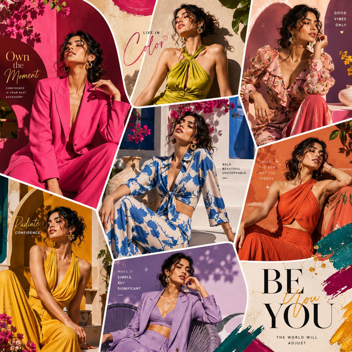 Luxury Fashion Editorial Collage