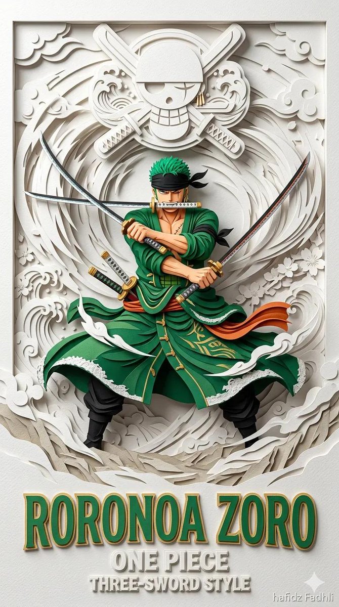3D Papercraft Anime Poster example 2