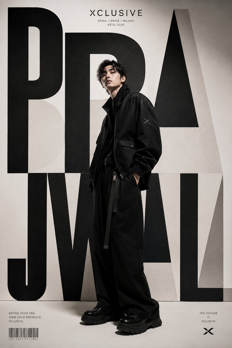 Affiche de streetwear de luxe coréen