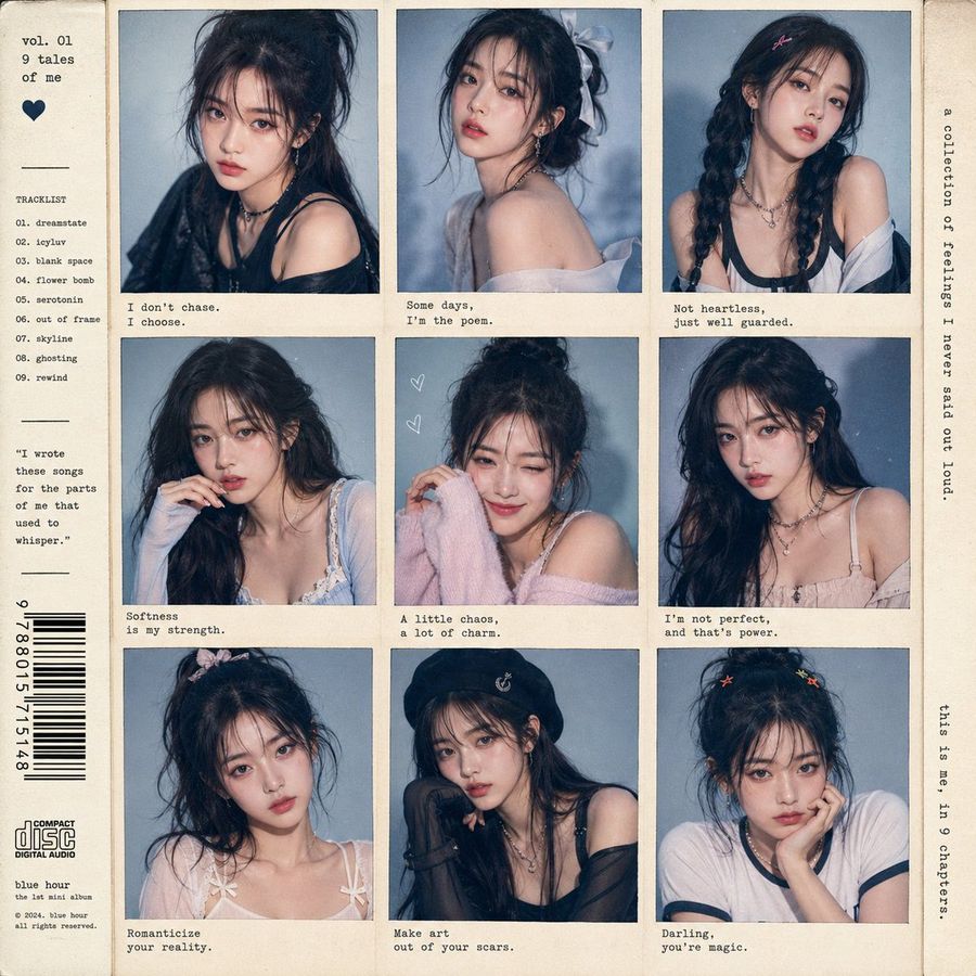 Collage de Polaroid de ídolo de K-pop