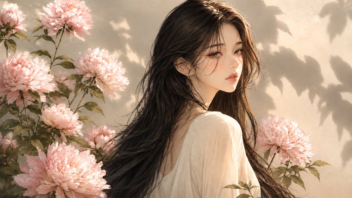 Korean Floral Portrait