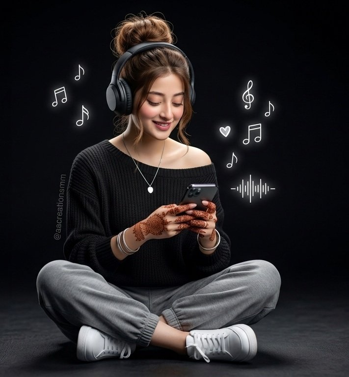 AI-промпт: 3D Anime Girl with Headphones