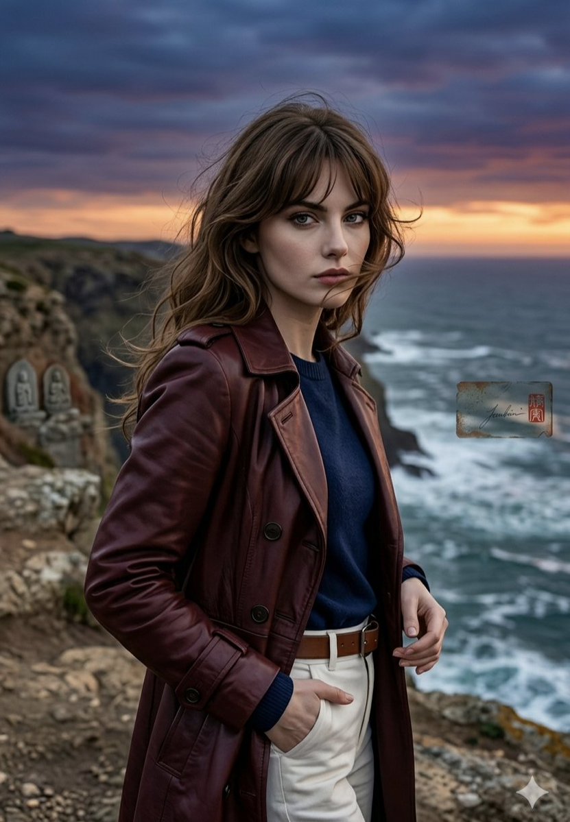 Sample output image for Anime Style Coastal Sunset Portrait