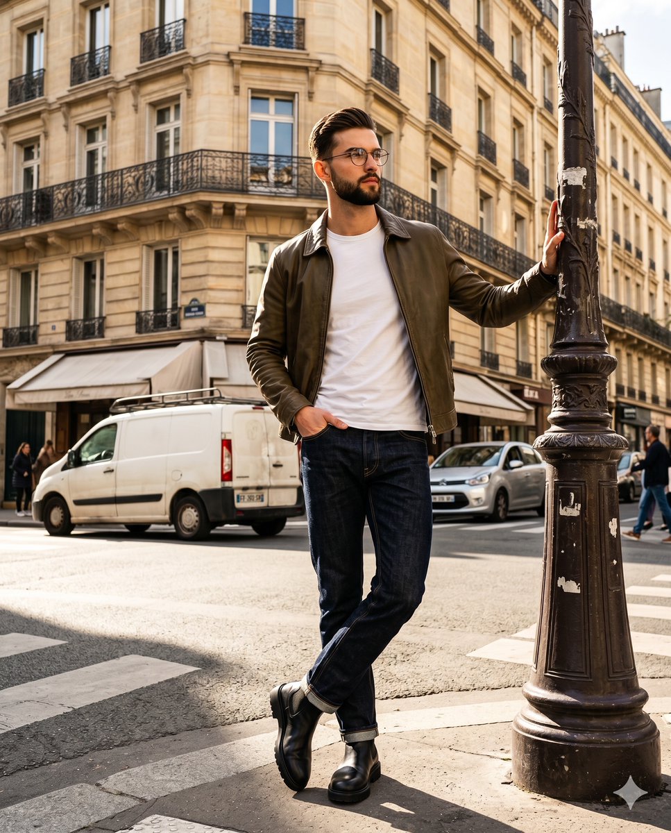 Sample output image for Editorial Parisian Street Style Portrait