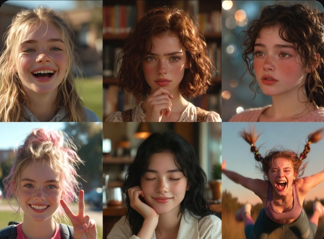 Sample output image for Diverse Portrait Mood Collage