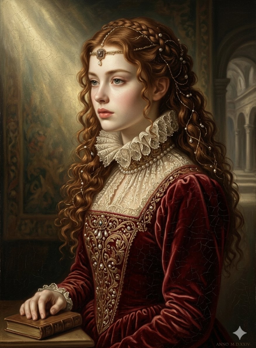Comic / Storyboard - Renaissance Noblewoman Oil Portrait - Image 2