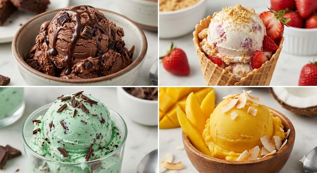 Sample output image for Assorted Ice Cream Flavors Grid