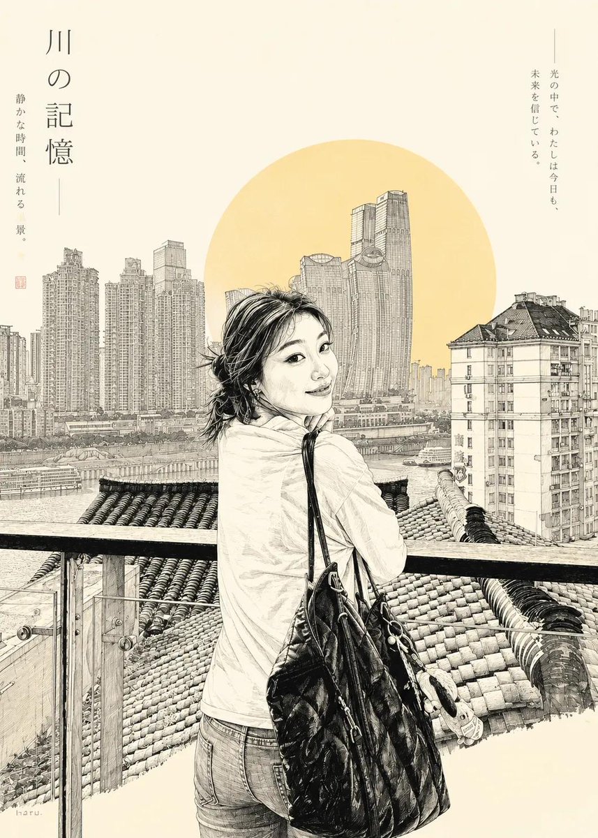 Japanese Line Art Style Transformation example 2
