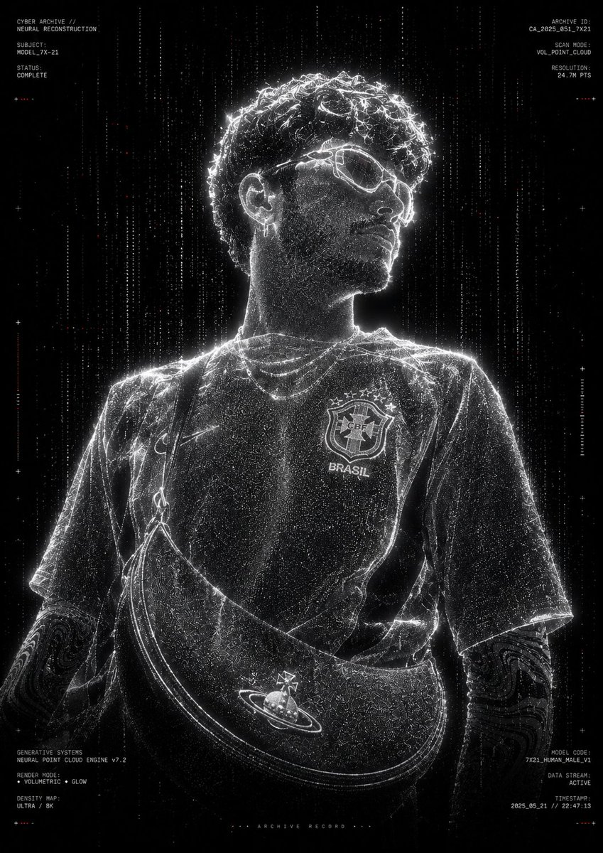 Futuristic Point Cloud Portrait