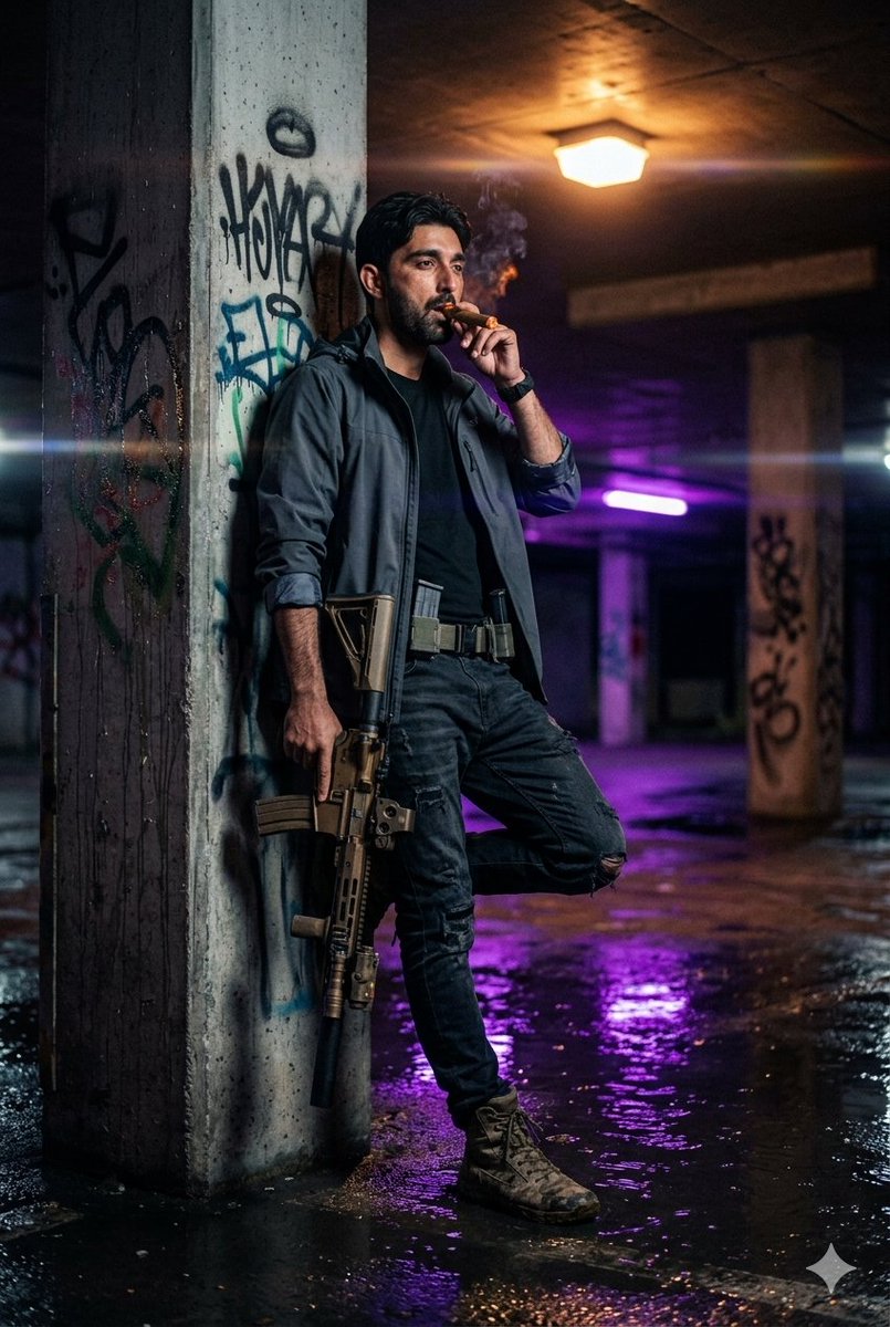 YouTube Thumbnail - Gritty Neo-Noir Tactical Portrait - Image 1