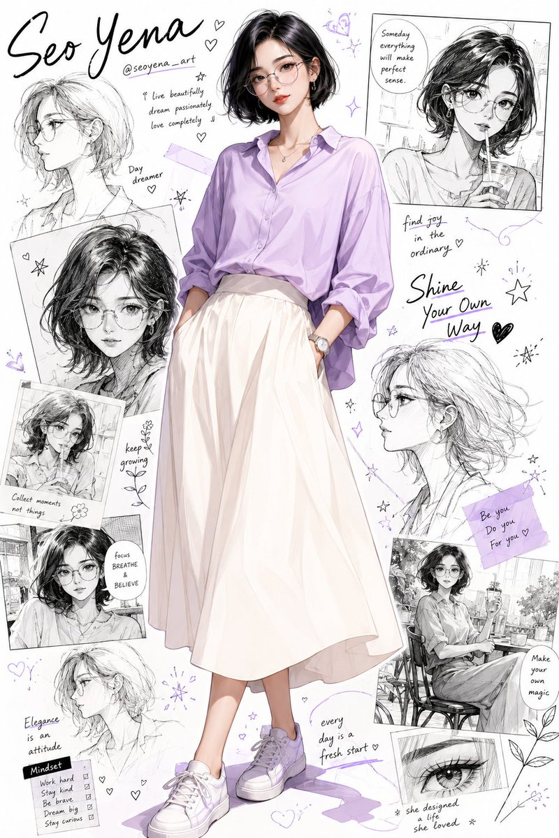 Comic / Storyboard - Anime Inspired Korean Fashion Portrait - Image 1