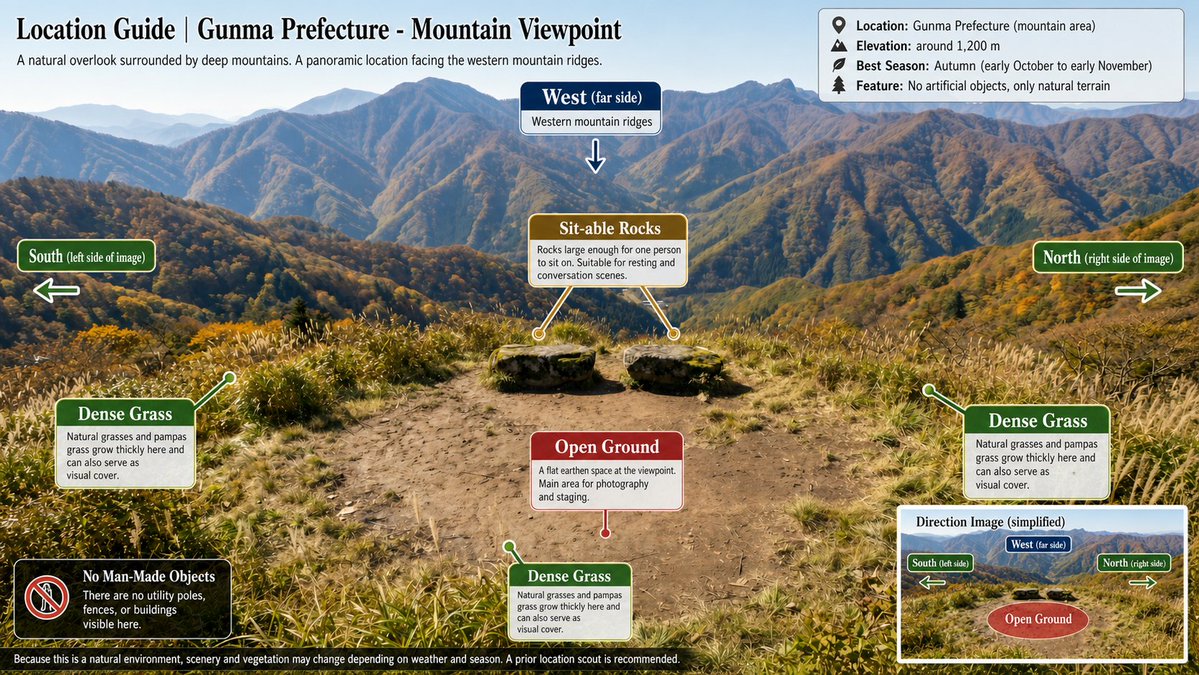 Infographic / Edu Visual - Annotated Mountain Location Diagram - Image 3
