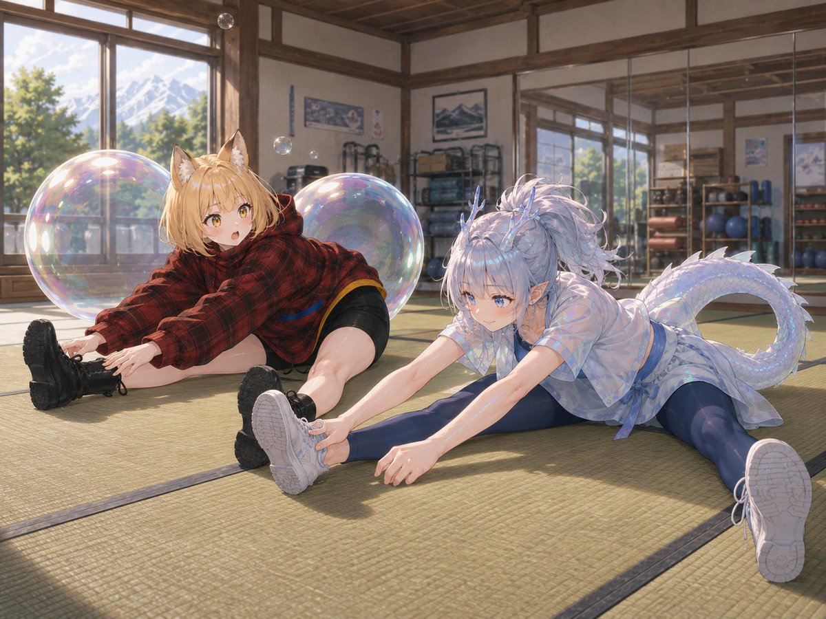 泡泡龙与狐狸伸展运动