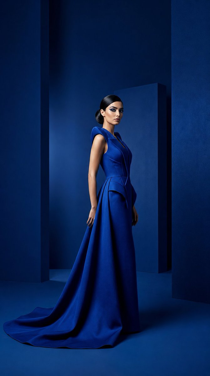 Cobalt Couture Editorial Portrait
