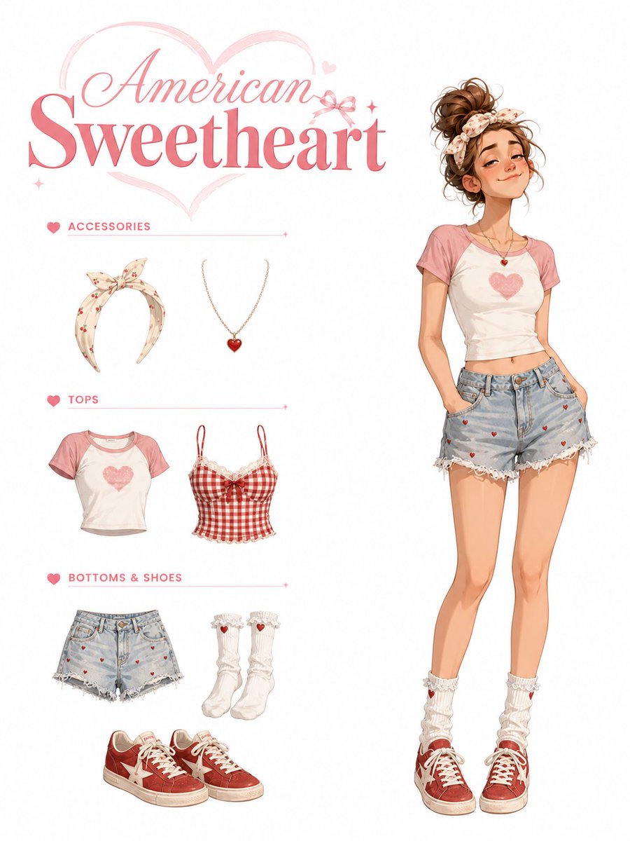 American Sweetheart Outfit Sheet