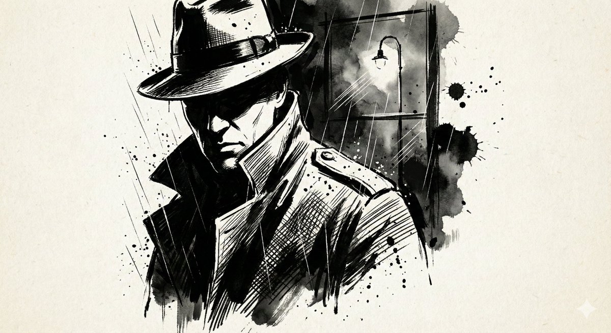 Comic / Storyboard - Ink Noir Splatter Portrait - Image 2